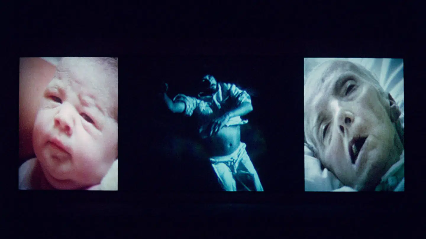 Livets cyklus er afbilledet i dette videoværk af Bill Viola, der er udformet som en tredelt altertavle. I den ene side kan man se en barn blive født, mens det er kunstnerens egen mor, der udånder i højre side. Partiet i midten gengiver en menneskeskikkelse flydende i vand, men undertiden synes skikkelsen at blive opløst og blive til et tomt ligklæde.