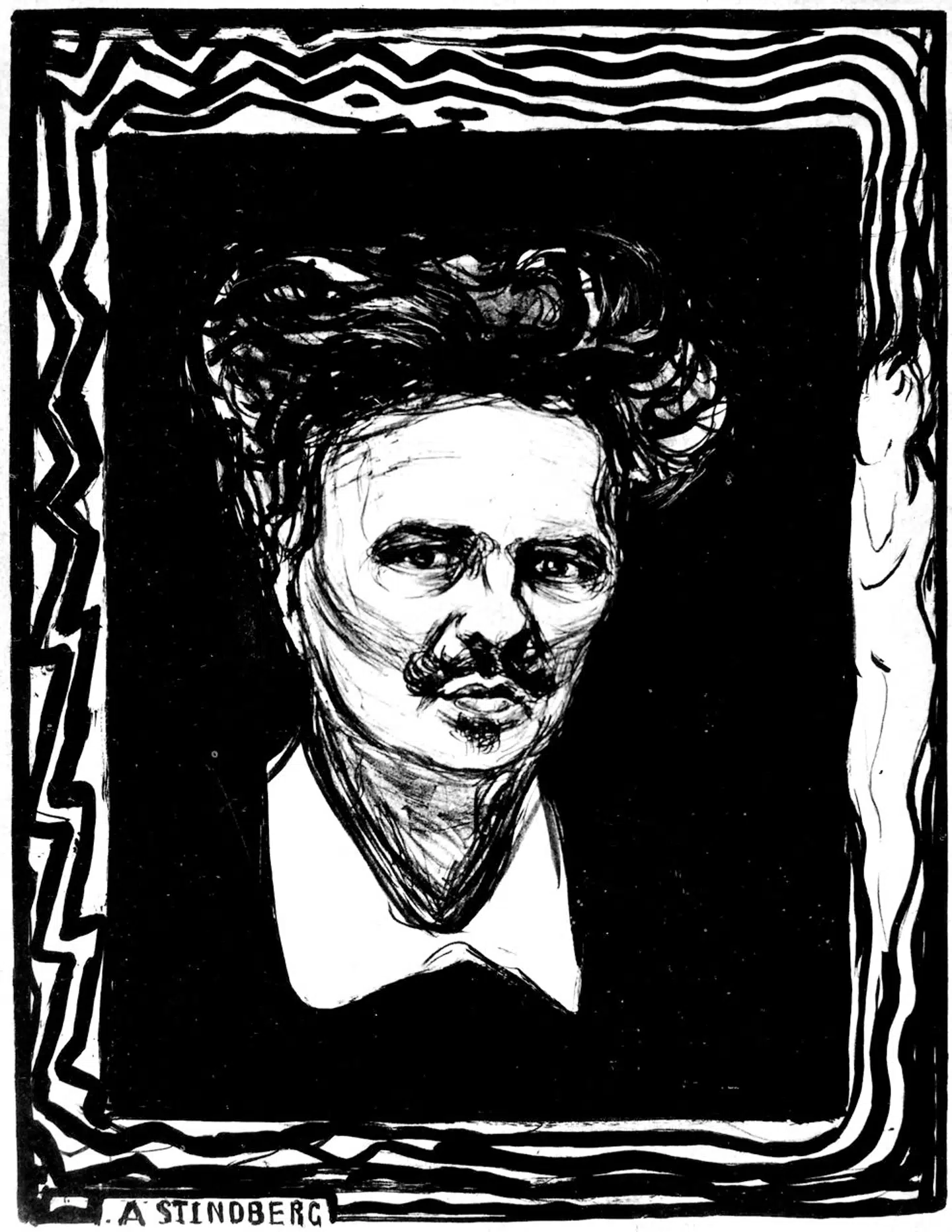 Det var August Strindberg, der introducerede begrebet »nerveadel«. Han var meget optaget af Nietzsche og Georg Brandes introduktion til ham i 1888 i København. Portrættet af ham her er af Edvard Munch.