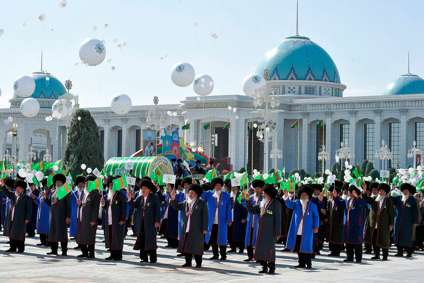 Fejring af Turkmenistans uafhængighedssdag i hovedstaden, Ashgabat.