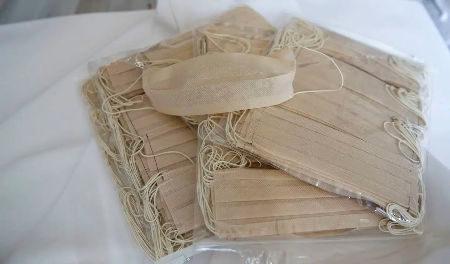 Arkivfoto. Ansigtsmasker.