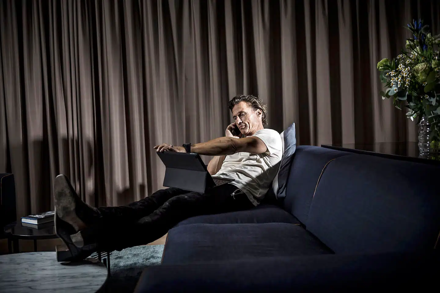 På Skt. Petri i København satser man på at leje hotelværelser ud som arbejdsværelser. Her hotellets norske ejer Petter Anker Stordalen.