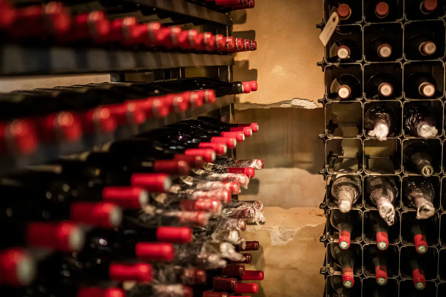 Det er nu, du skal købe vin til eget forbrug. Her billede fra Michelin-restauranten Formel Bs vinkælder.