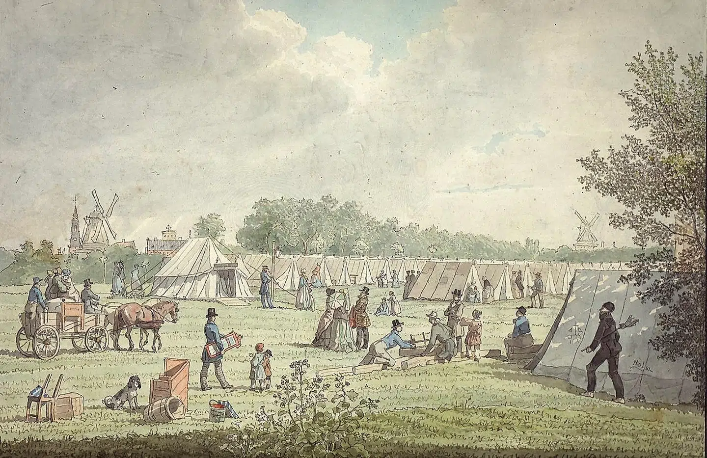 Under koleraen blev indbyggere fra sygdomsramte ejendomme, der ikke var smittede, placeret i teltlejre på fæstningsterrænet. Det var en forholdsvis vellykket evakueringsstrategi.