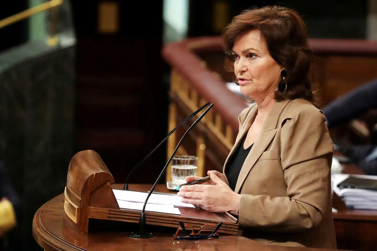 ARKIVFOTO: Spaniens vicepremierminister er indlagt med en luftvejsinfektion.