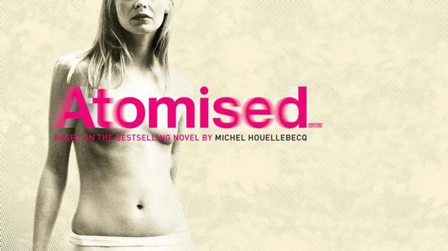 Coveret til den engelske version af Michel Houellebecqs »Elementarpartikler«.