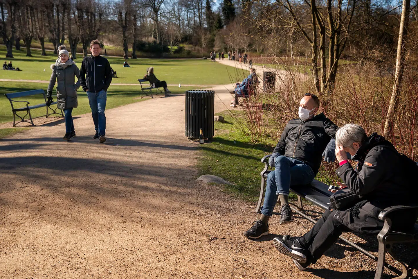 En mere affolket Frederiksberg Have end normalt.