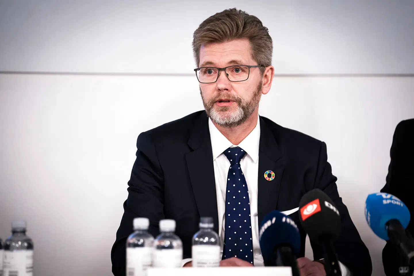 Københavns Kommunes overborgmester, Frank Jensen (S), holder pressemøde på Politigården sammen med politidirektør Anne Tønnes. Emnet er blandt andet, hvad de nye forsamlingsregler kommer til at betyde for hovedstadens borgere.