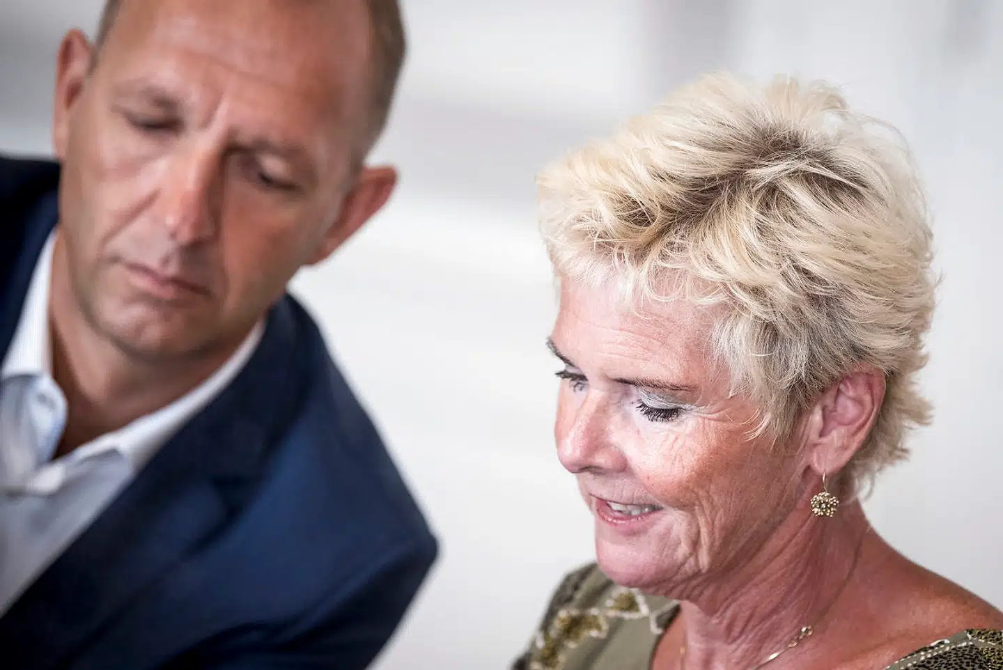 Arkivfoto. Lizette Risgaard fra Fagbevægelsens Hovedorganisation og Jacob Holbraad som er administrerende direktør i DA.