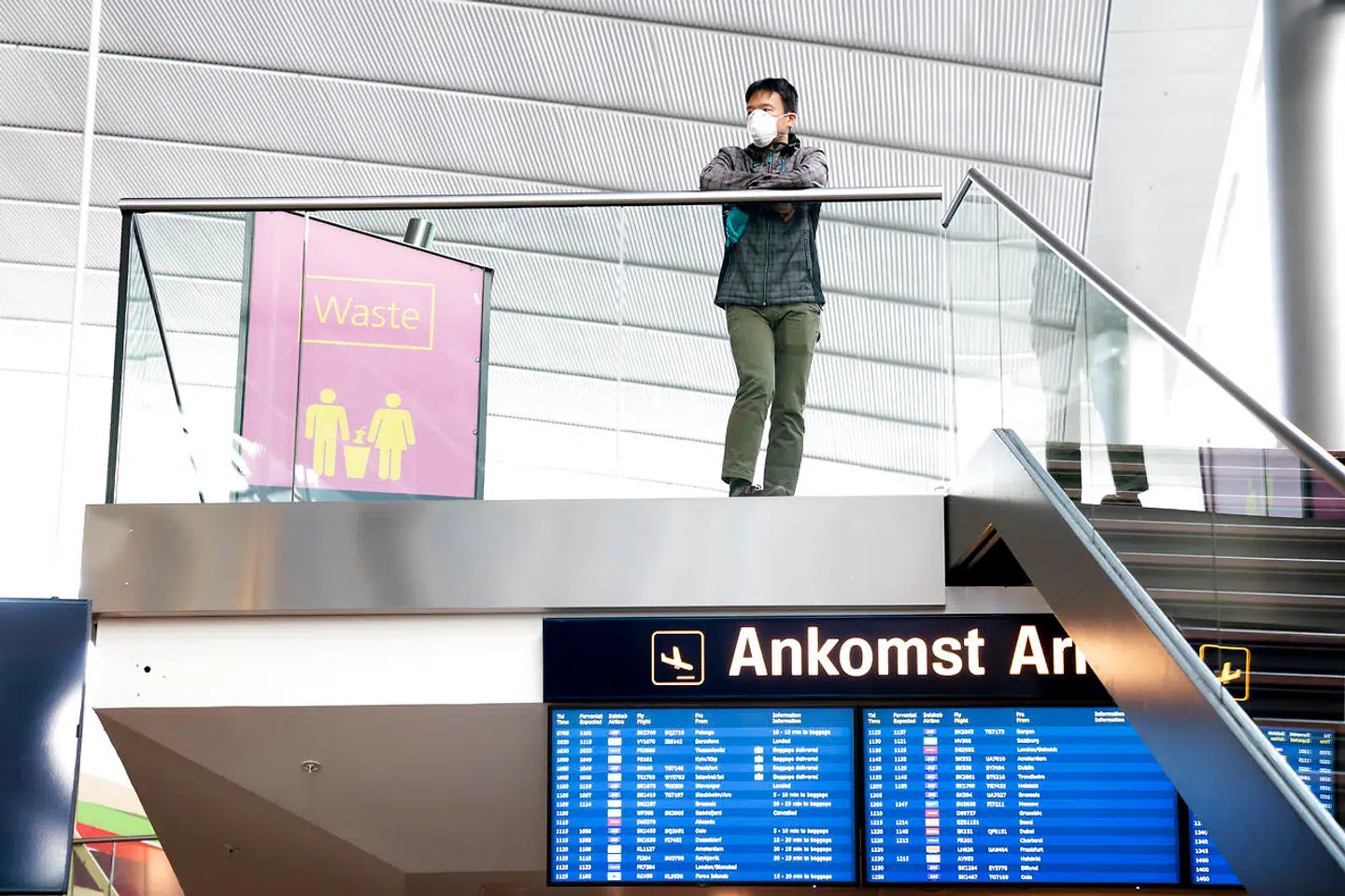 Grænselukningen lørdag betød også, at Københavns lufthavn var øde.