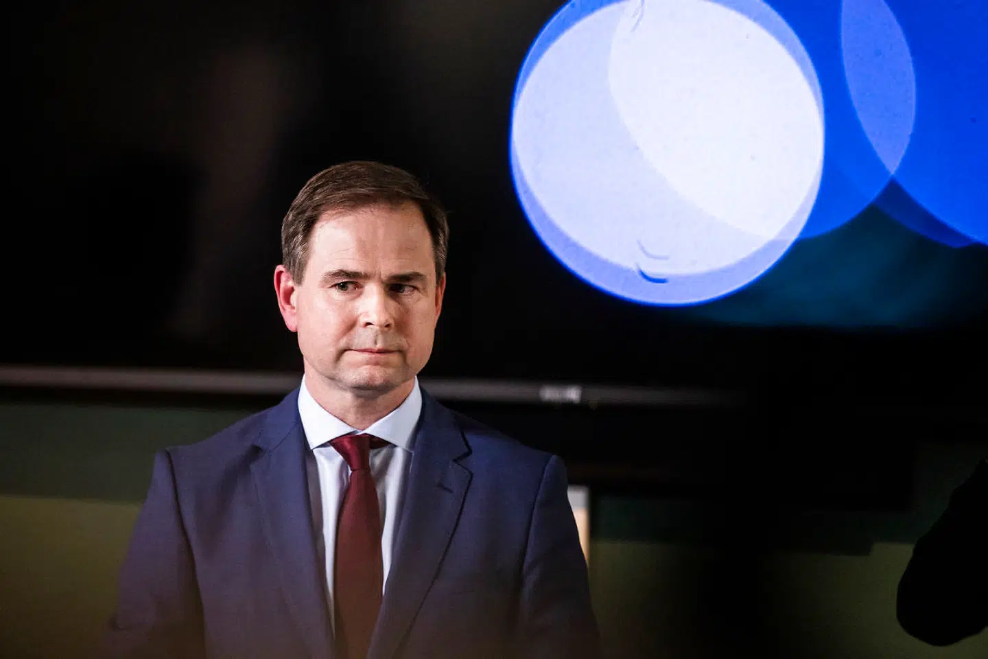 Finansminister Nicolai Wammen (S) ved torsdagens pressemøde i Finansministeriet, hvor regeringens nye hjælpepakke blev præsenteret.