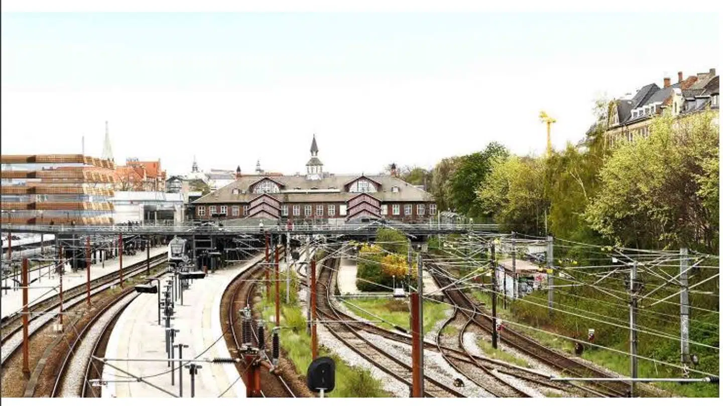 Visualisering af Østerport II, hvor man kan se kontorbyggeriets etager.