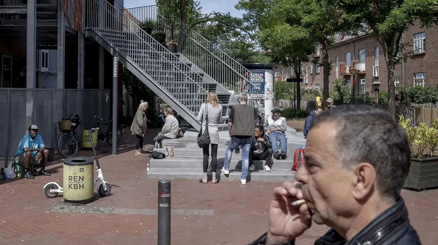 Anker Jørgensens Plads i Sydhavnen en sommerdag sidste år.