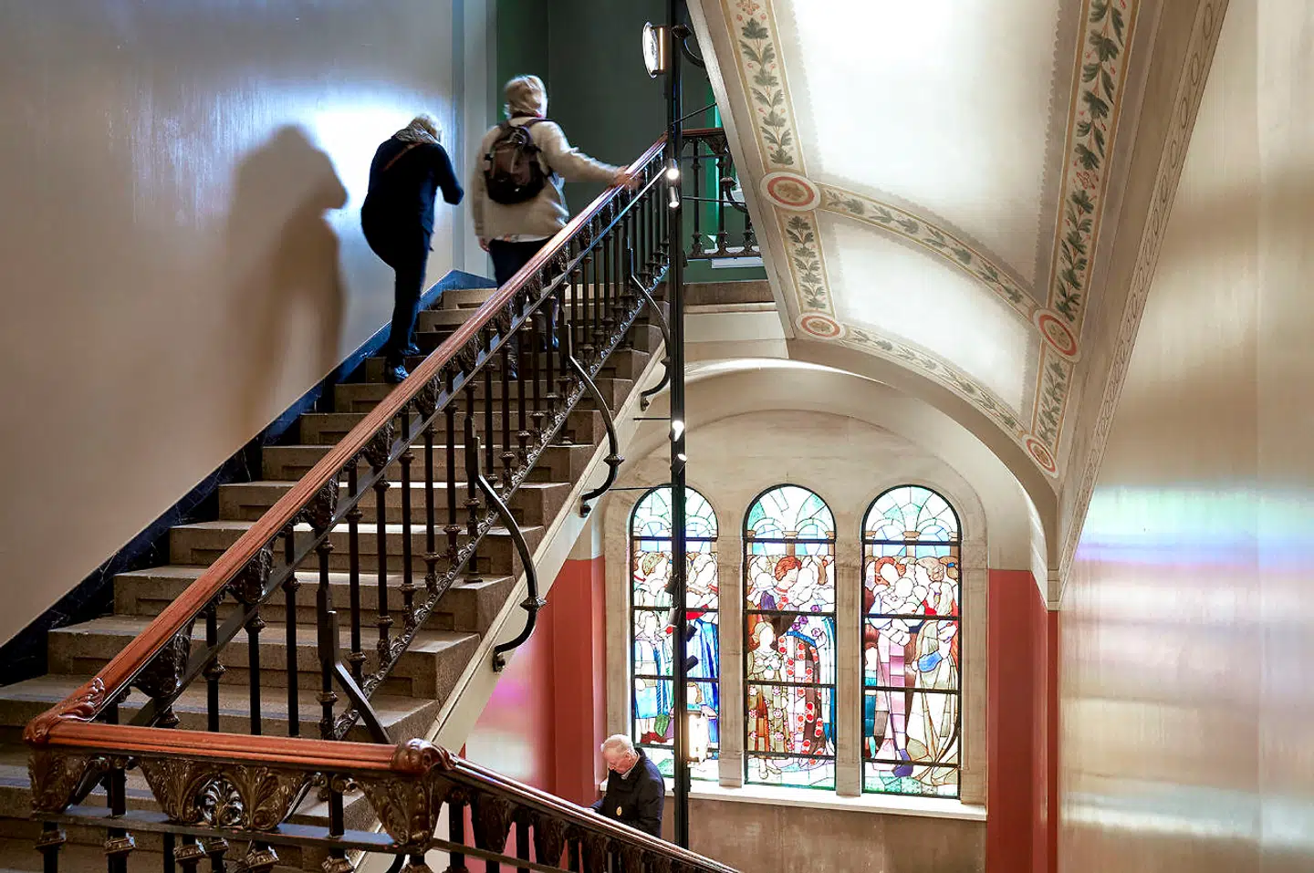 Det store trapperum er smukt, men det optager virkelig meget plads i det nye bymuseum.