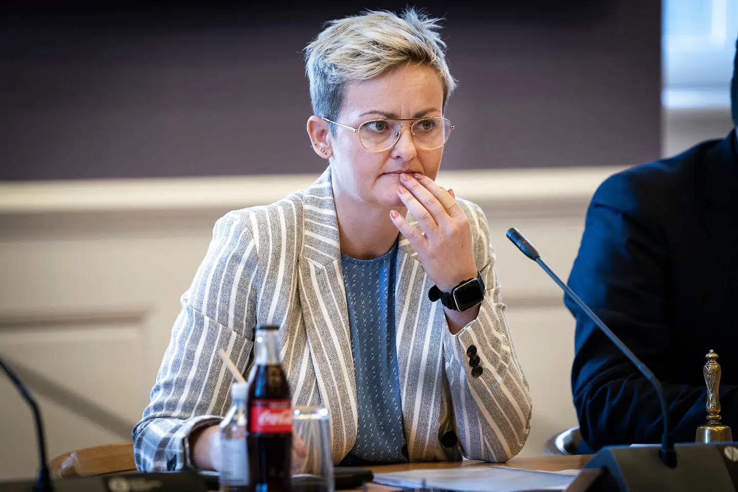 Børne- og undervisningsminister Pernille Rosenkrantz-Theil (S) til åbent samråd i børne- og Undervisningsudvalget onsdag den 5. februar 2020. Udvalget har bedt ministeren redegøre for, hvorfor regeringen har fjernet midlerne til talentindsatsen i grundskolen og på ungdomsuddannelserne. Spørgsmålet er stillet efter ønske fra Ellen Trane Nørby (V) og Anne Sophie Callesen (RV).. (Foto: Niels Christian Vilmann/Ritzau Scanpix)