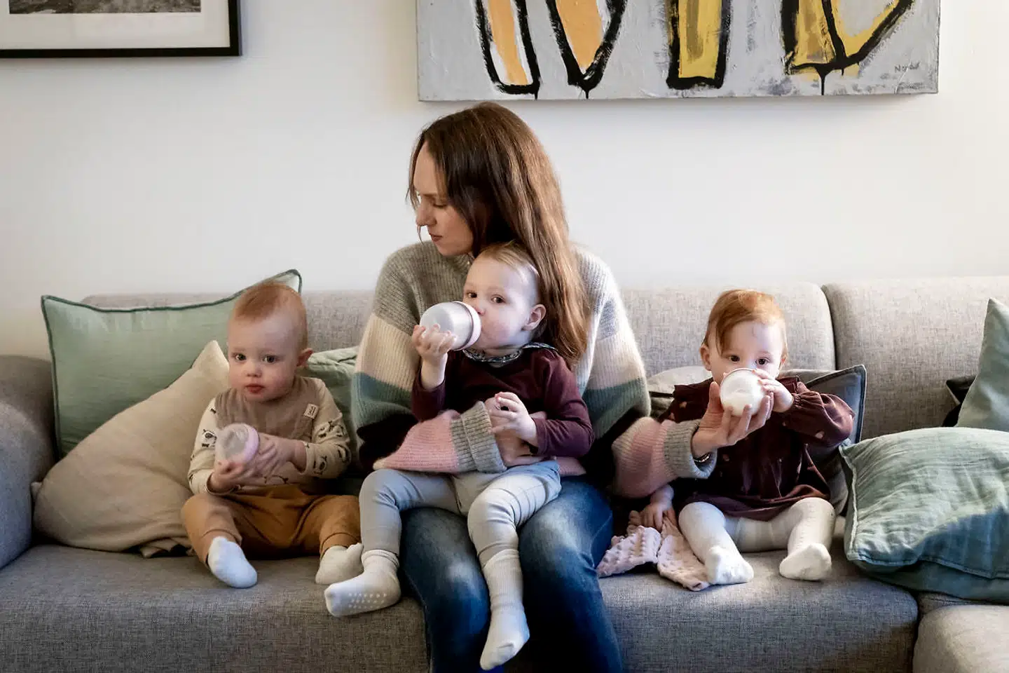 Da Maria Nordø Jørstad i 2018 blev gravid med trillingerne Iben, Agnes og Filip, oprettede hun en Instagram-profil. Et år efter lever hun af at promovere legetøj og børnetøj.