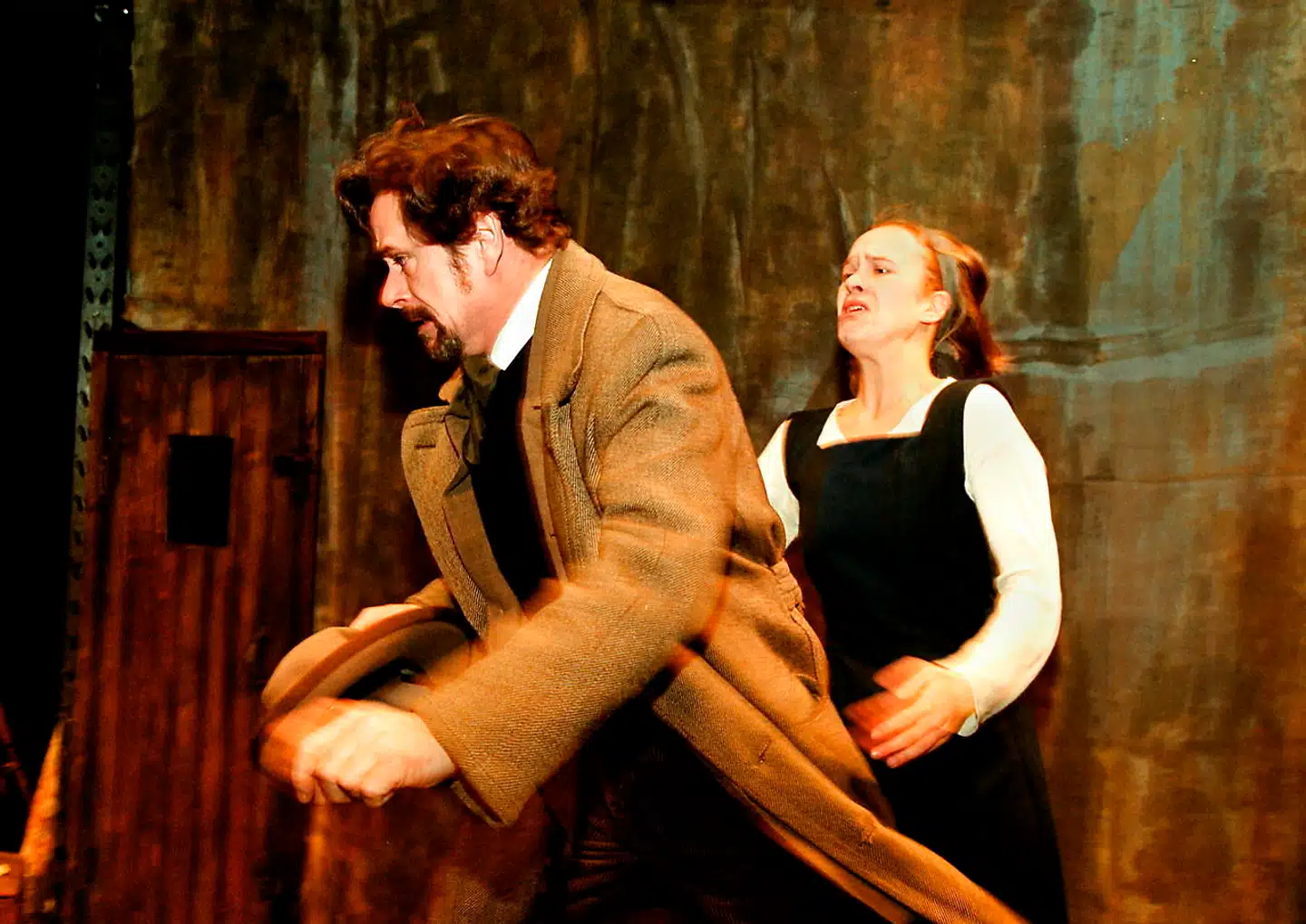 Hjalmar Ekdal i Henrik Ibsens »Vildanden« på Rialto Teatret i 2000 med Sara Gottlieb som Hedvig. Søren Spannings hustru, Karen-Lise Mynster, iscenesatte, ligesom han siden skulle sætte hende i scene i Tjekhovs »Mågen« i deres eget teaterselskab.