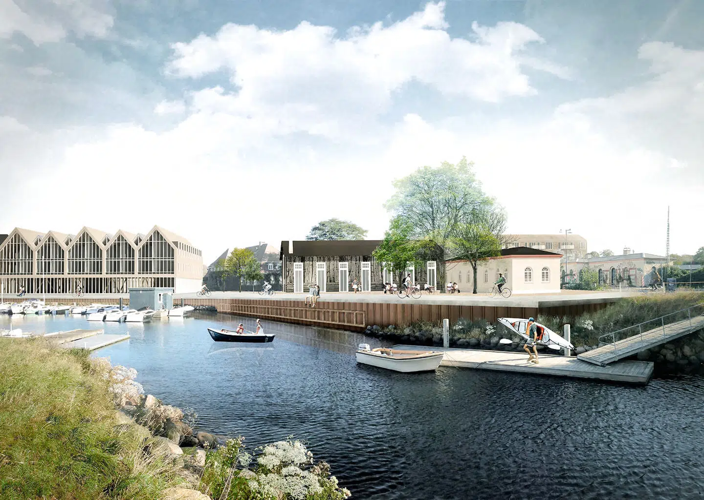 Illustration af hotellet set fra Trangraven. Illustration: PR