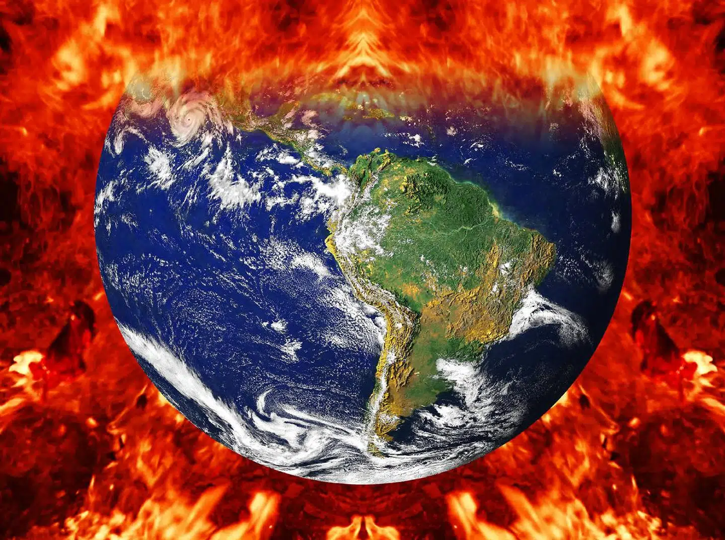 Nej, vores klode kommer ikke til at gå under af ekstrem global opvarmning, beroliger en række førende klimaforskere. Klimadommedagen er ganske enkelt ikke realistisk. Illustration: Rolf Georg Brenner