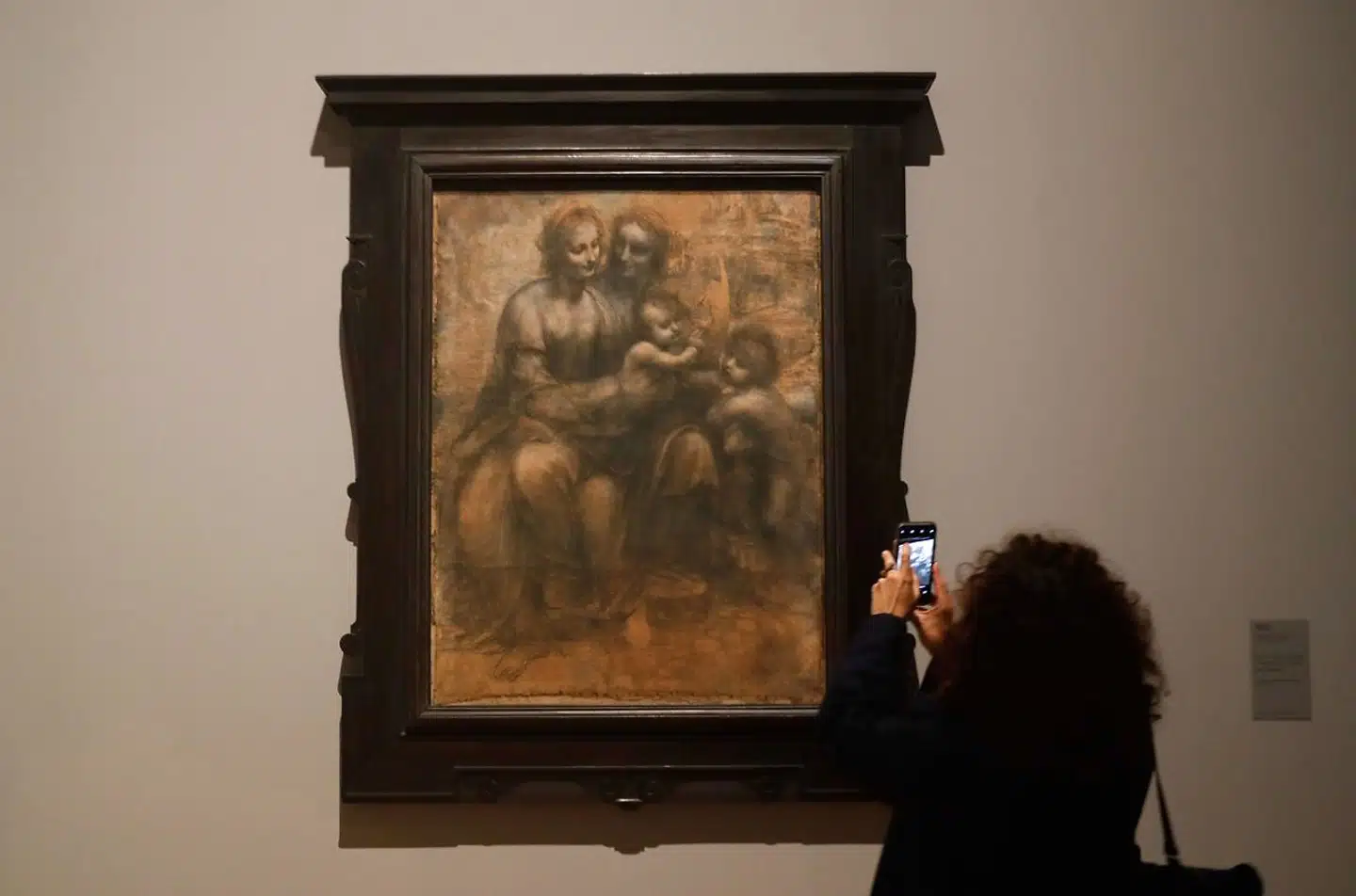 Kultegningen af Jomfru Maria med Jesus samt Sankt Anna og Johannes Døber er et af Leonardos mest gribende værker.