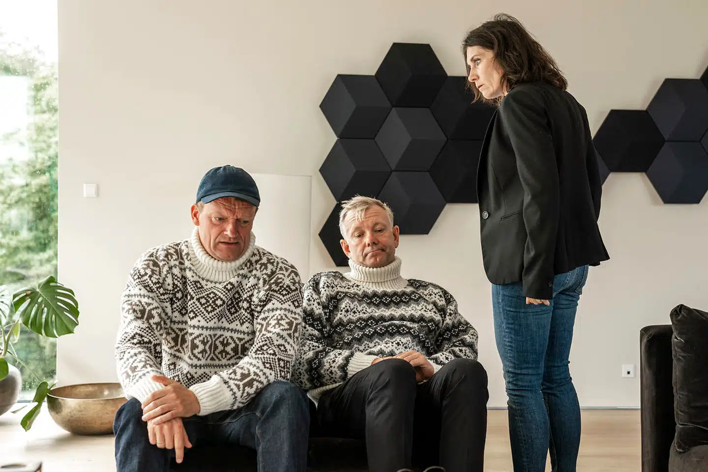 Casper Christensen og Frank Hvam får voksen-skæld ud af Mia Lyhne I »Klovn - the Final«