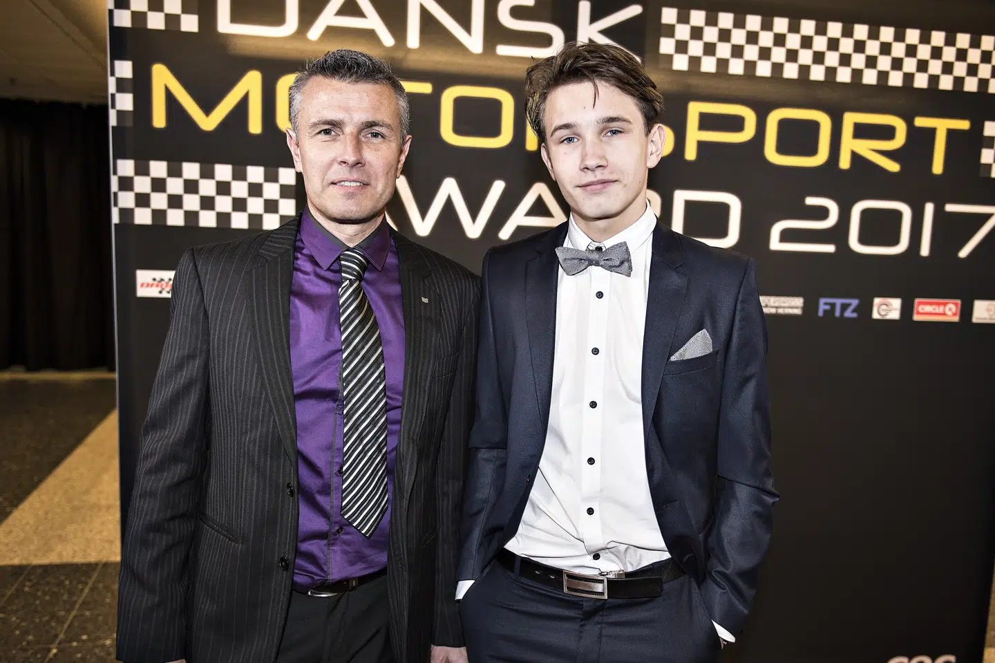 Christian Lundgaard (til højre) er søn af den tidligere europamester i Rally Henrik Lundgaard. (Arkivfoto) Henning Bagger/Ritzau Scanpix