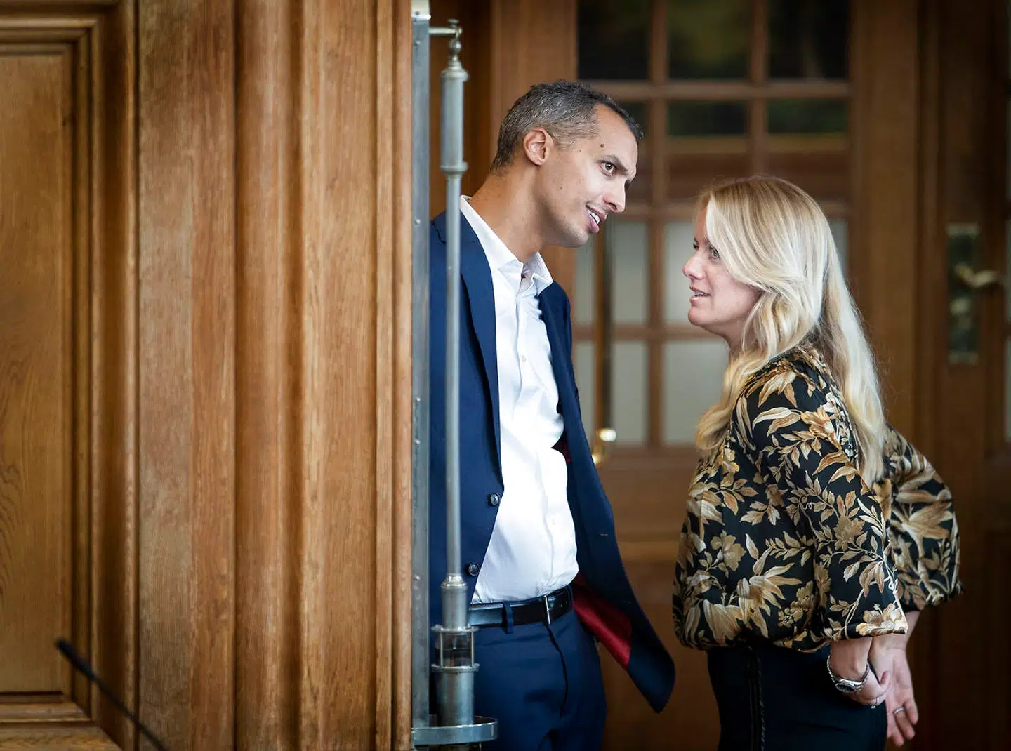 Sagen har blandt andet affødt, at Nye Borgerliges Pernille Vermund, her sammen med udlændinge- og integrationsminister Mattias Tesfaye (S), vil kalde statsminister Mette Frederiksen (S) i samråd om Facebooks vilkår i Danmark.