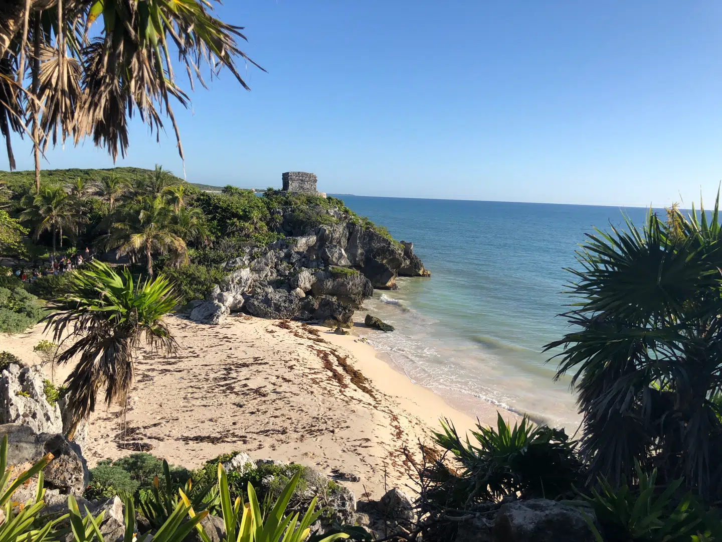 De historiske mayaruiner i Tulum adskiller sig fra mange af Mexicos andre ved at ligge direkte ud til havet.