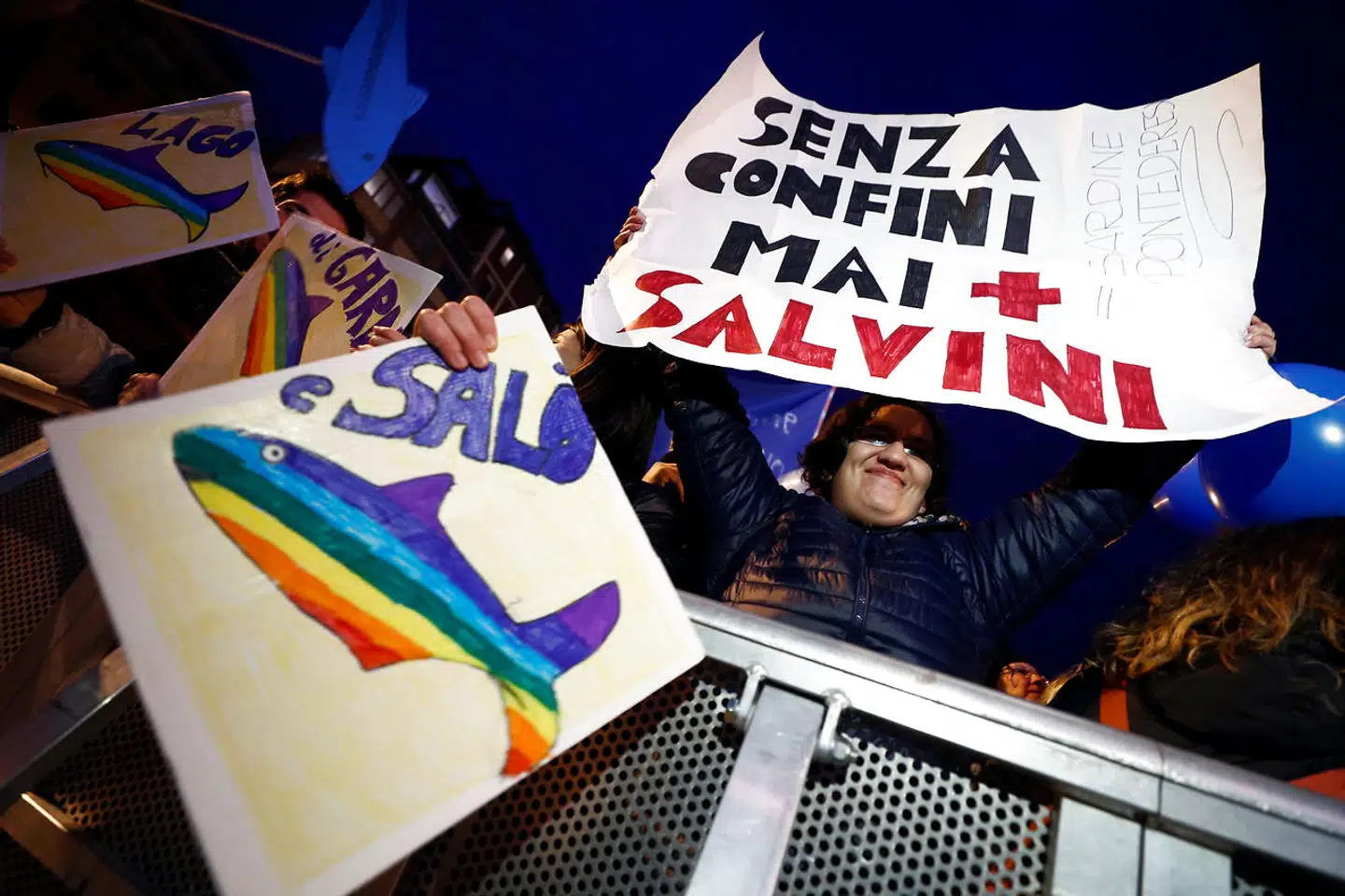 Frygten for, at Salvini og Lega skal overtage magten, ligger bag en ny græsrodsbevægelse opstået i Emilia-Romagna. Her demonstrerer de såkaldte »Sardiner« mod den højrenationale leder i Bologna.
