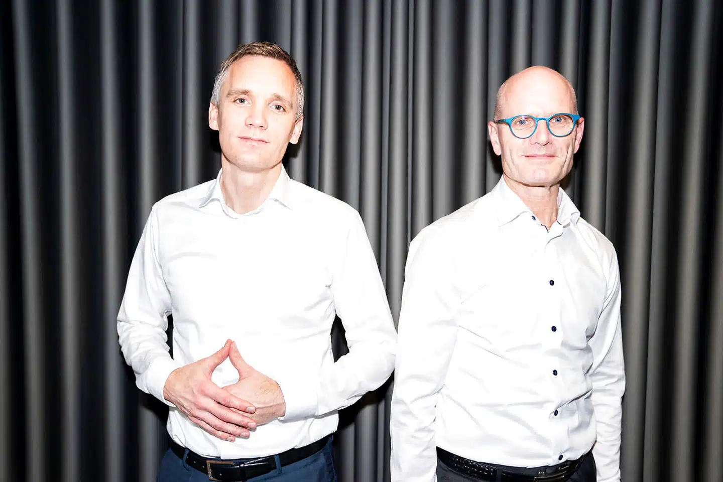 Adm. direktør Lars Pærregaard (tv.) og forretningsdirektør Kenneth Ohlendorff, som er en del af den nye ledelse i det Blackstone-ejede ejendomsselskab Kereby, har besluttet, at det skal være billigere at bo til leje hos Kereby. Det betyder, at beboerne i 300 af deres lejemål får en huslejenedsættelse.