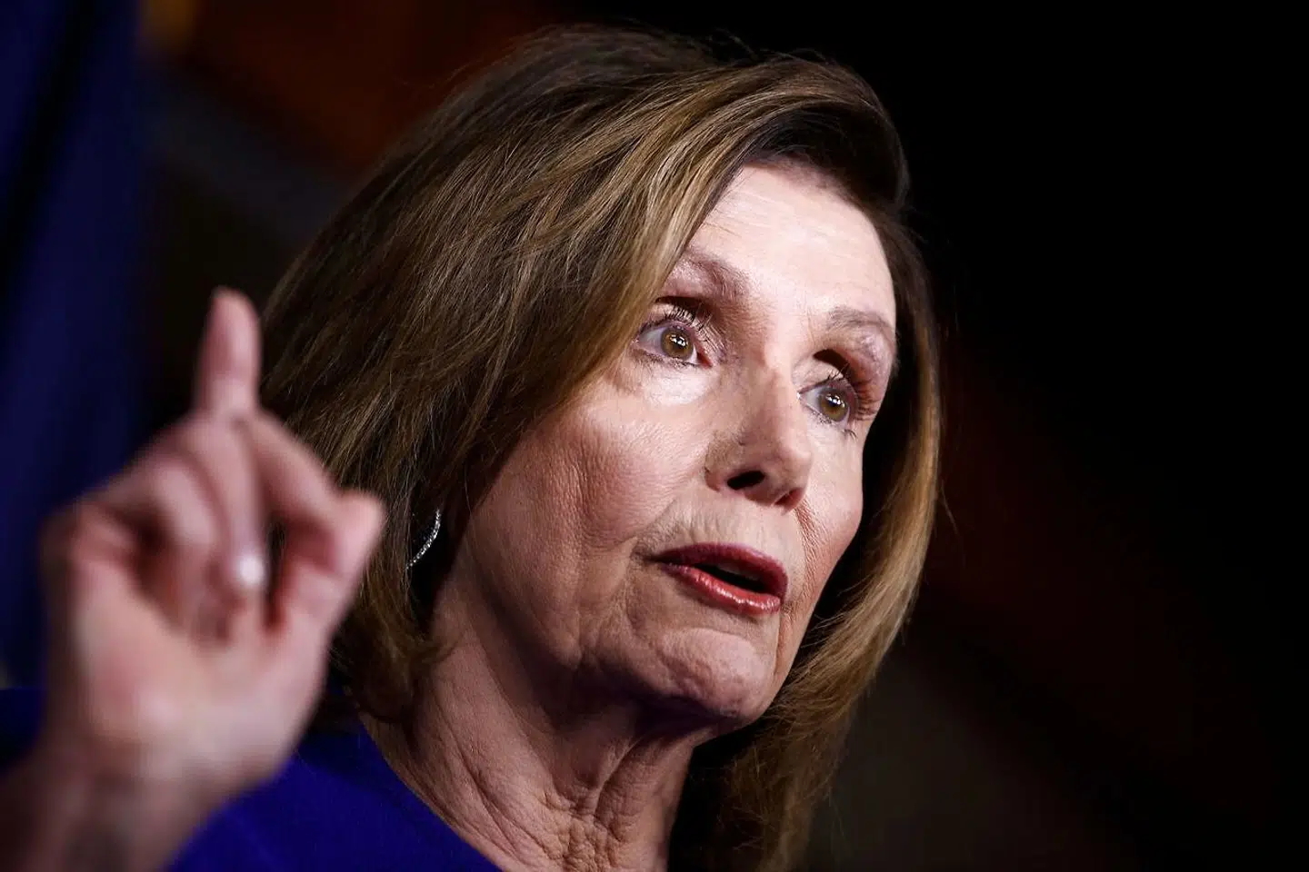 Nancy Pelosi, formand for Repræsentanternes Hus. Det forventes, at Demokraterne vil stemme ja til at sende to lovparagraffer om en endelig rigsretssag mod præsident Donald Trump til Senatet.