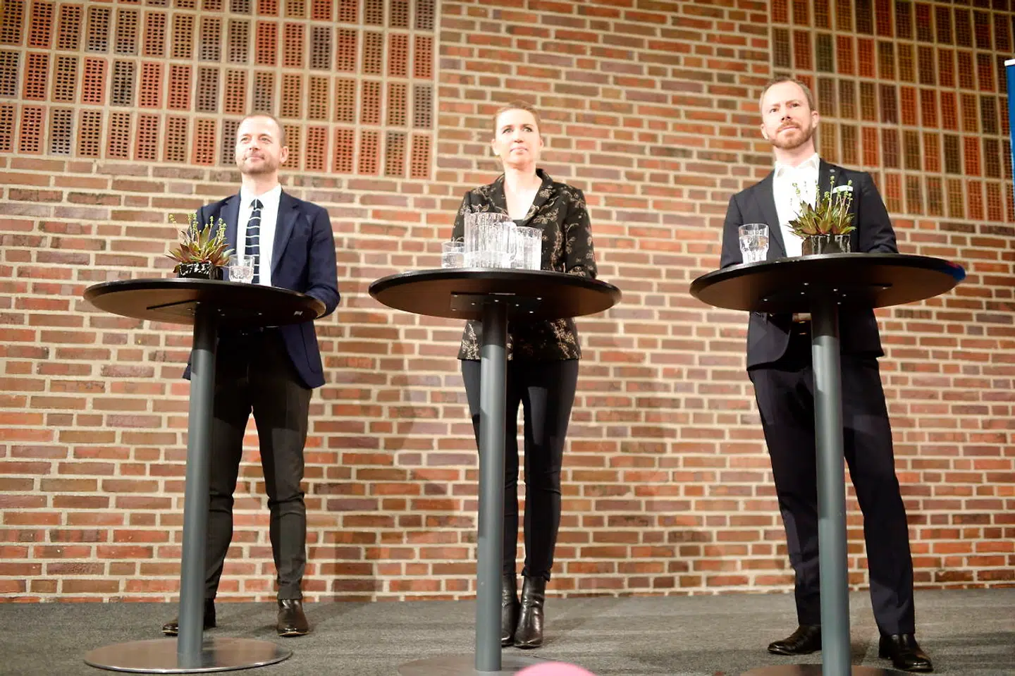 Morten Østergaard, formand for Radikale Venstre, statsminister Mette Frederiksen og Jakob Ellemann-Jensen, formand for Venstre dystede i en partilederdebat ved Radikale Venstres nytårsstævne på Hotel Nyborg Strand søndag.