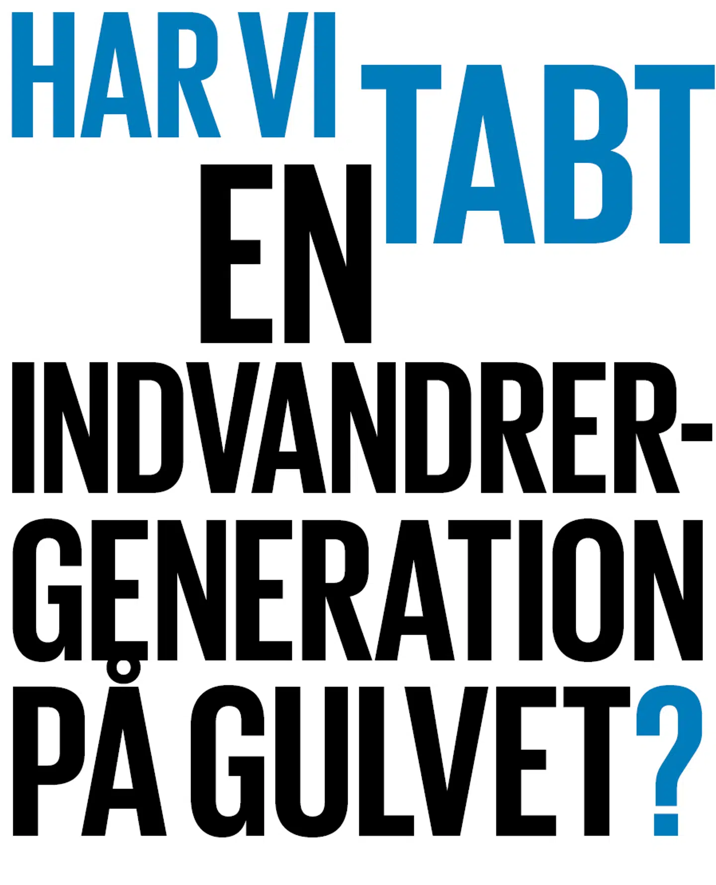 Mens flere nytilkomne flygtninge finder arbejde, står en stor andel af ikkevestlige indvandrere uden for arbejdsmarkedet.De mangler et afgørende bindeled til samfundet. De er en økonomisk byrde, og de har været mål for årtiers forfejlet integrationspolitik. Nu har statsminister Mette Frederiksen (S) bebudet, at udviklingen skal vendes.Med fokus på omfang, årsag og mulige løsninger stiller Berlingske i en serie spørgsmålet: Kan det lade sig gøre, eller har Danmark tabt en indvandrergeneration på gulvet?