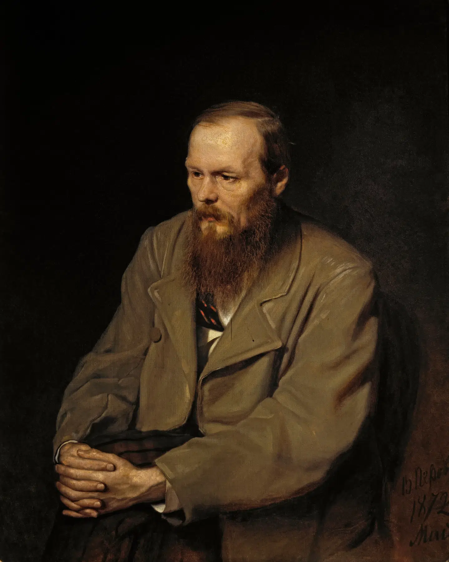 Vasilij Perov, Portæt af Fjodor Dostojevskij, 1872, Tretjakovgalleriet.