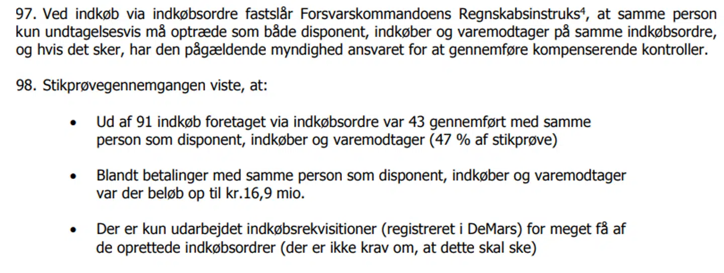 Berlingske har fået indsigt i rapporten med navnet »FKO bilagsgennemgang februar 2014«
