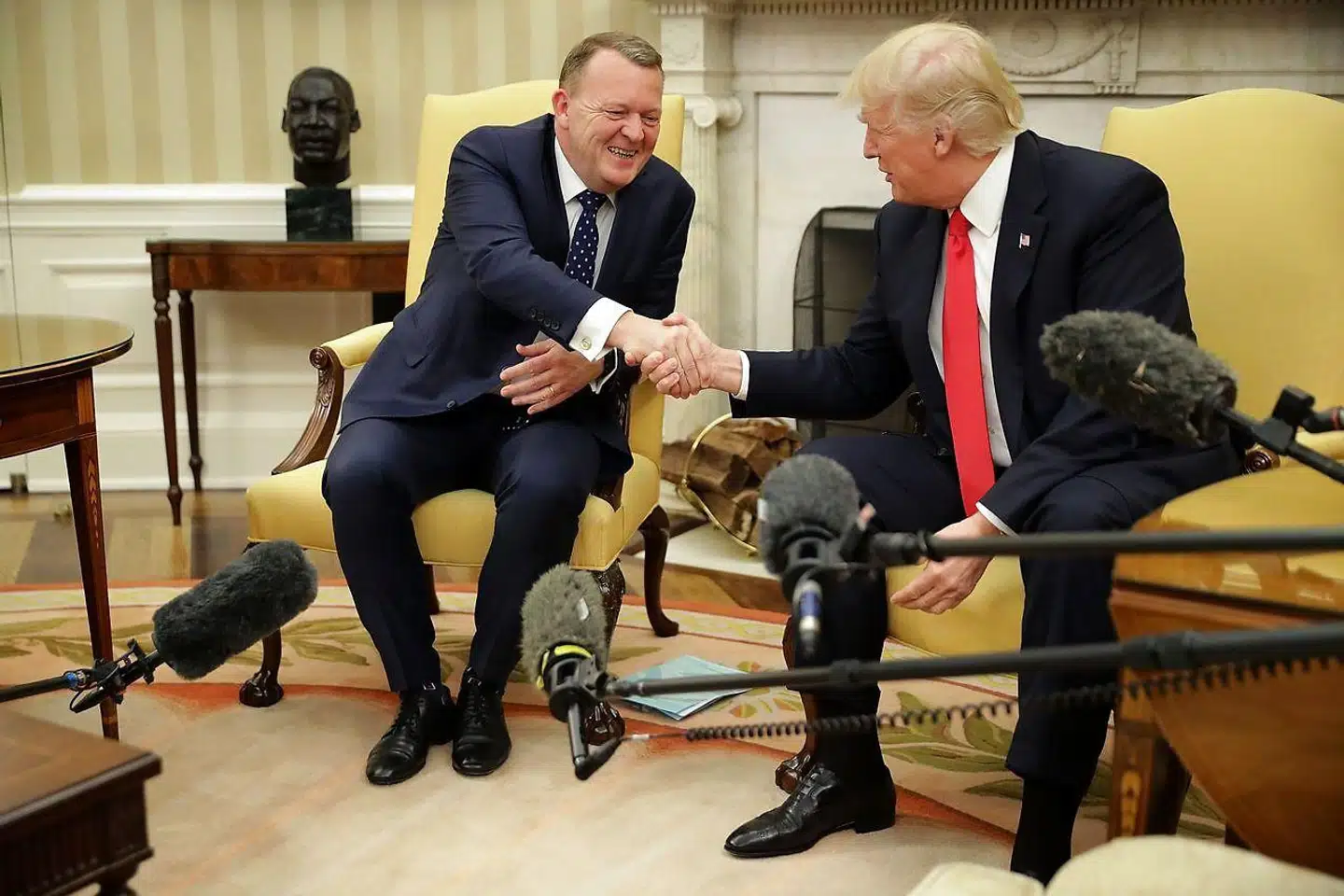 Løkke på besøg i Det Hvide Hus i marts 2017.