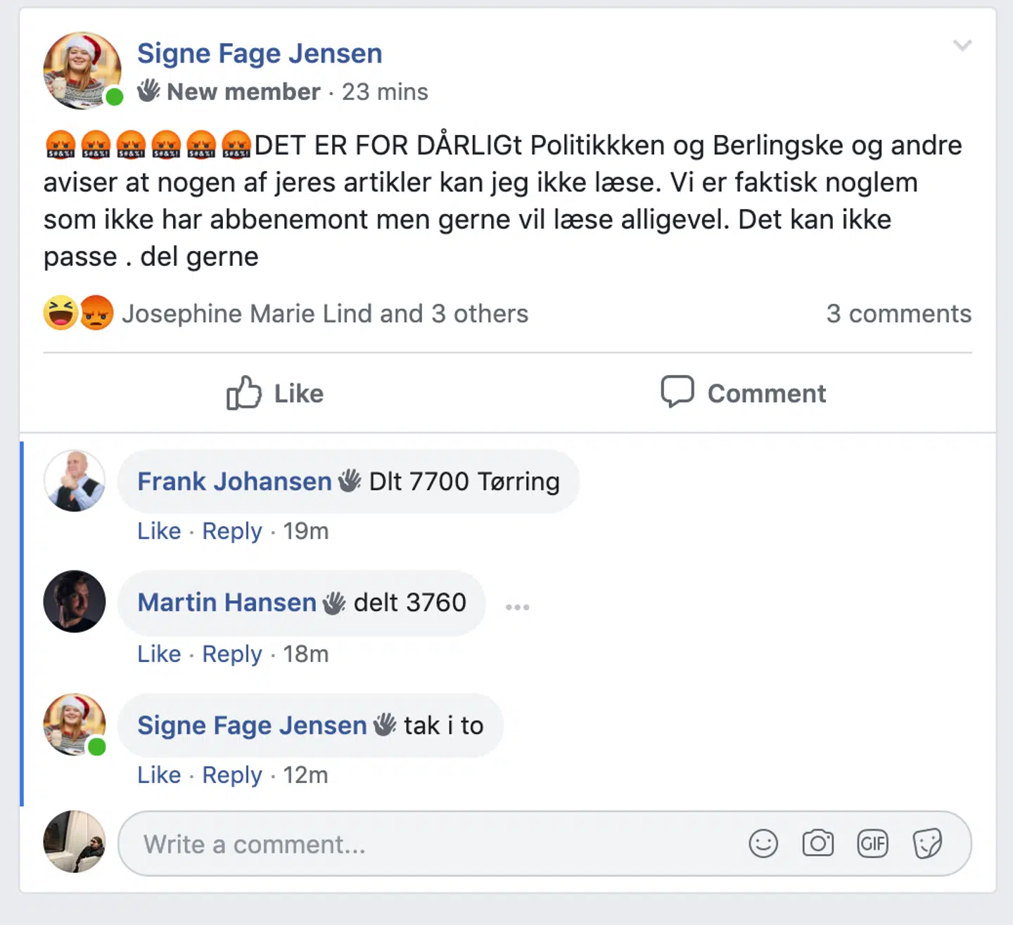 Der hersker en gennemgående utilfredshed med de etablerede medier blandt boomers i gruppen.