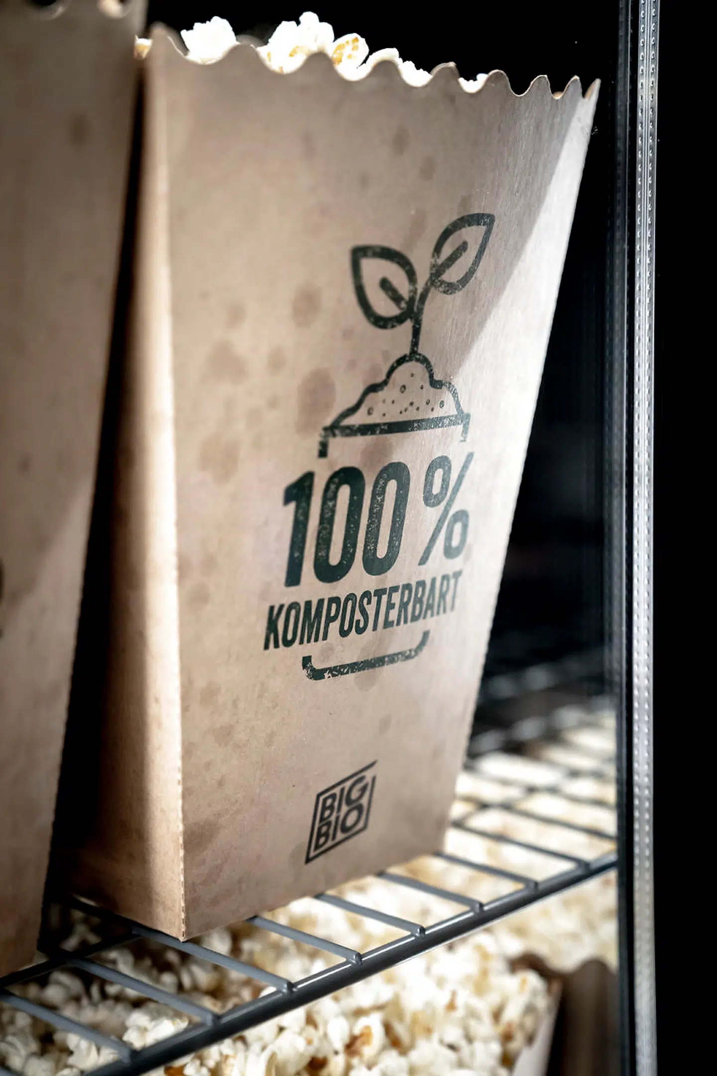 Både popcorn og emballage kan nu komposteres i Nordhavns nye biograf.