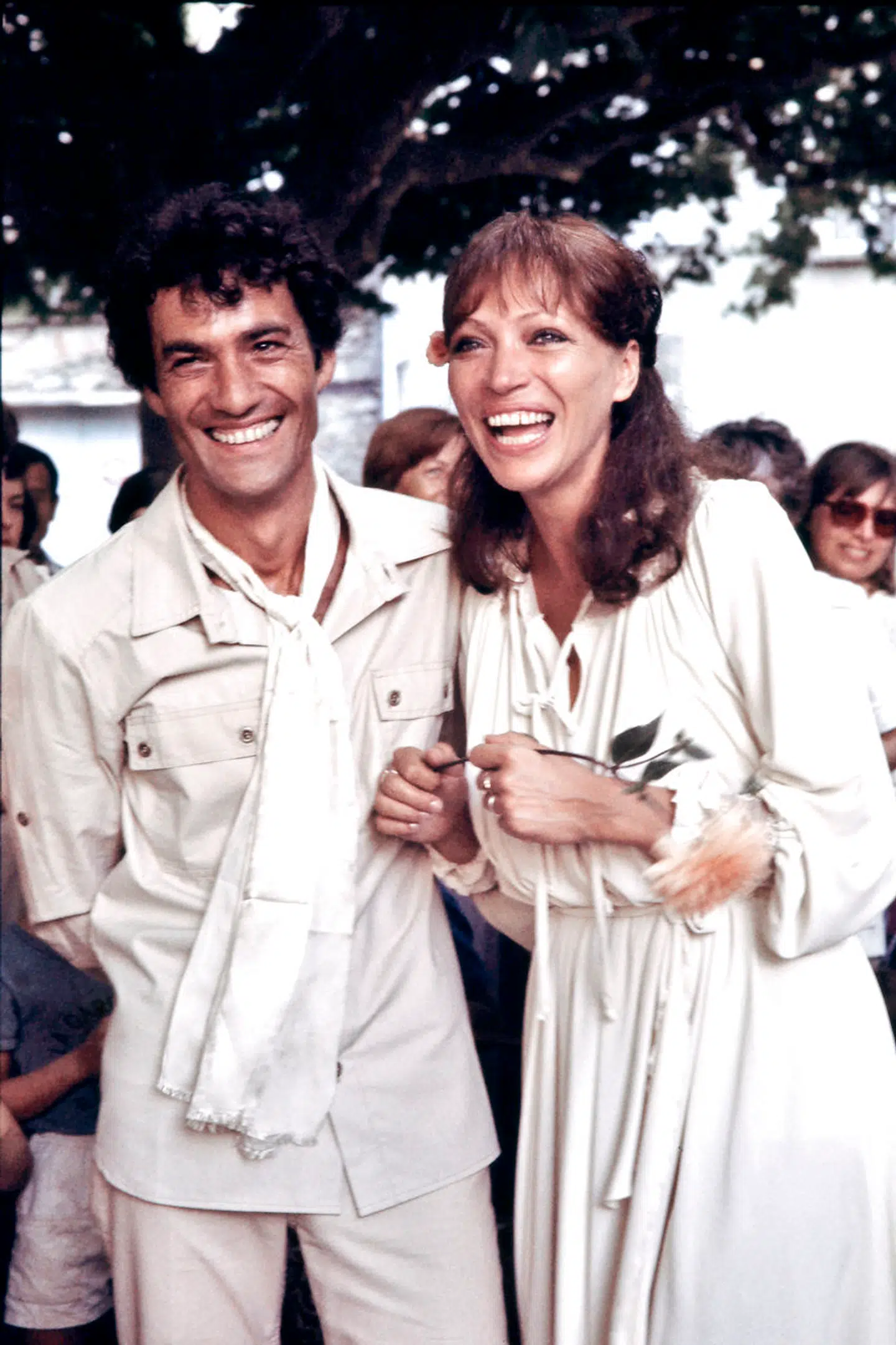 Anna Karina med sin ægtemand nummer 3, Daniel Duval, i 1978.