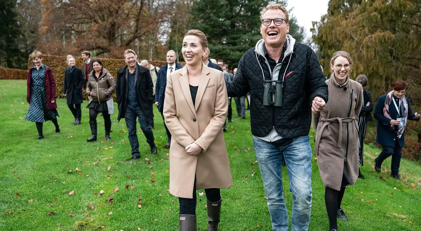 Arkivfoto. Efter biodiversitetstopmødet gav Sebastian Klein Statsminister Mette Frederiksen, Miljøminister Lea Wermelin og resten af deltagerne en tur rundt i naturområdet omkring Marienborg i Kgs. Lyngby mandag den 4. november 2019.