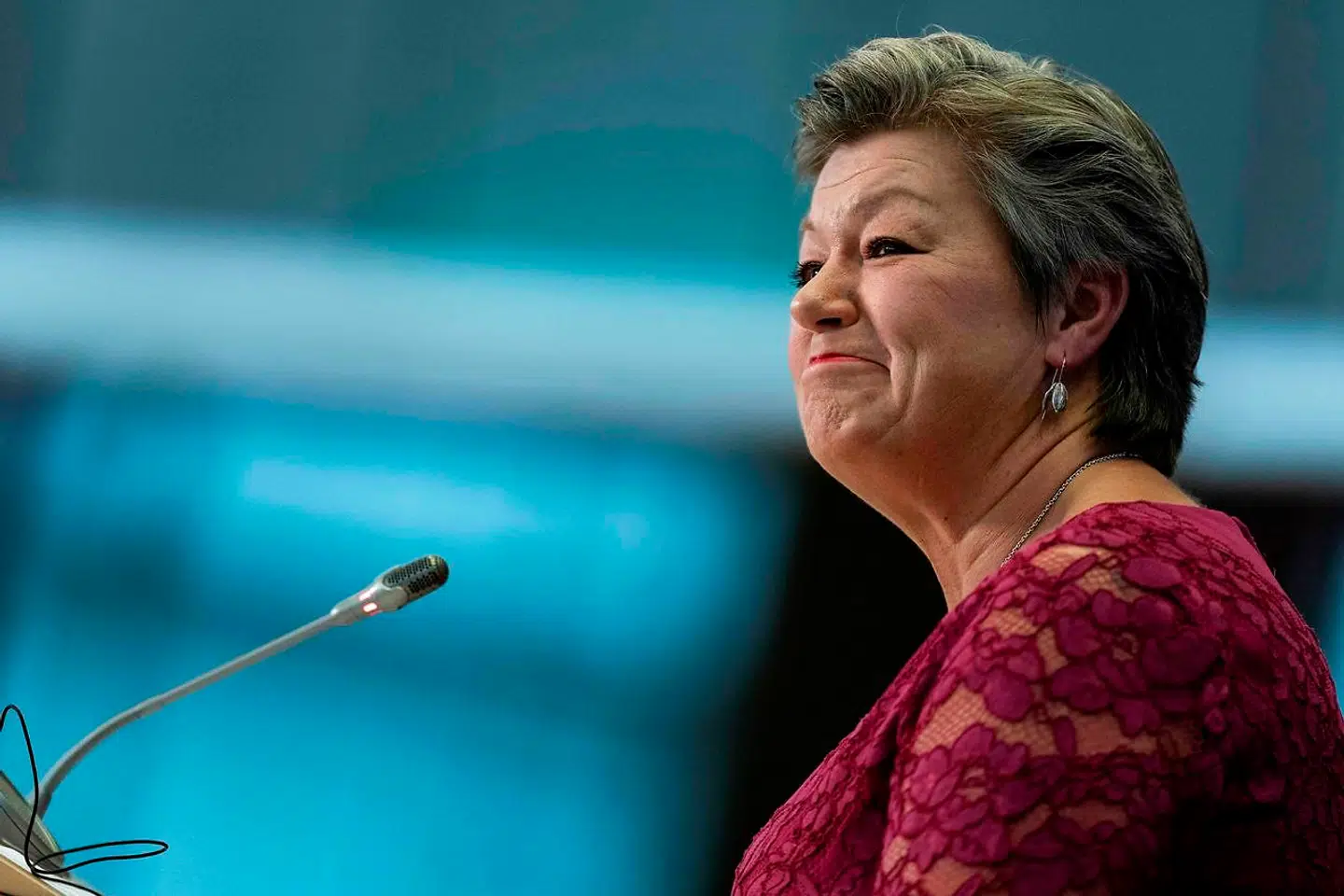 Ylva Johansson er ny flygtningekommissær i EU-Kommissionen. Mandag gæster hun København for at diskutere en ny europæisk asylpolitik. Arkivfoto: Kenzo Tribouillard/Ritzau Scanpix