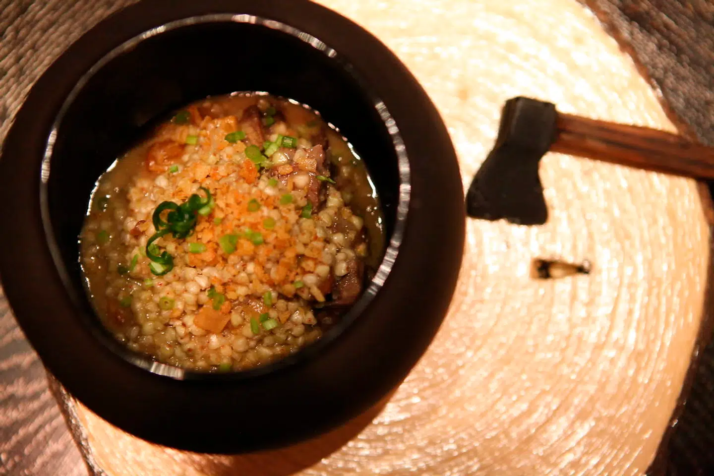 Kasha, boghvedesuppe med spiselig økse.