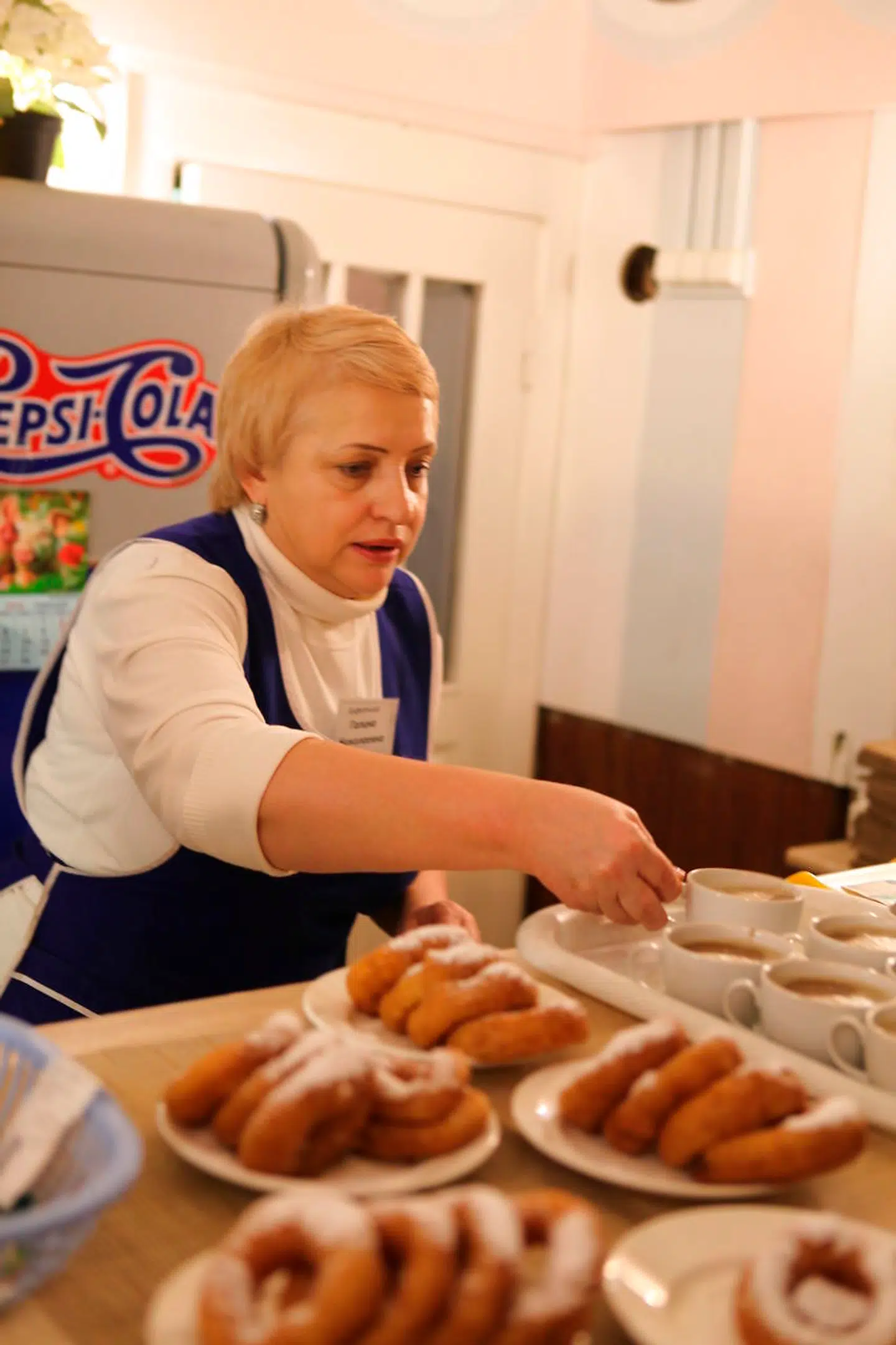 Pyshki, som den lokale doughnut hedder.