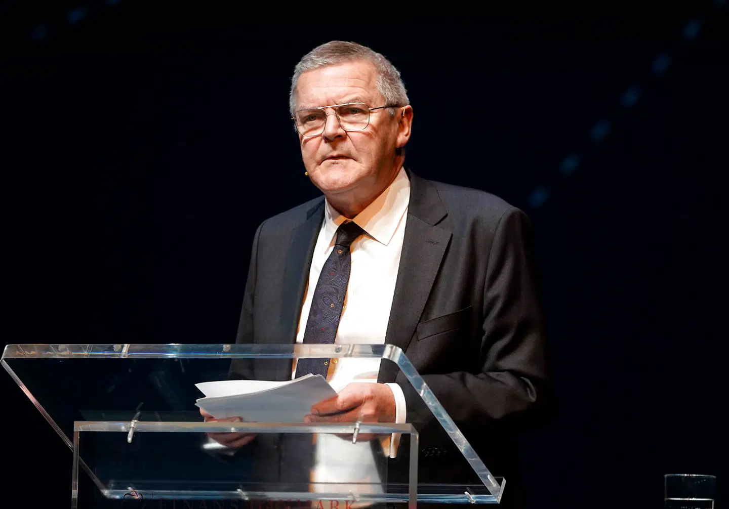 Nationalbankdirektør Lars Rohde talte mandag om et af tidens store emner, klimaforandringer, i Skuespilhuset i København.