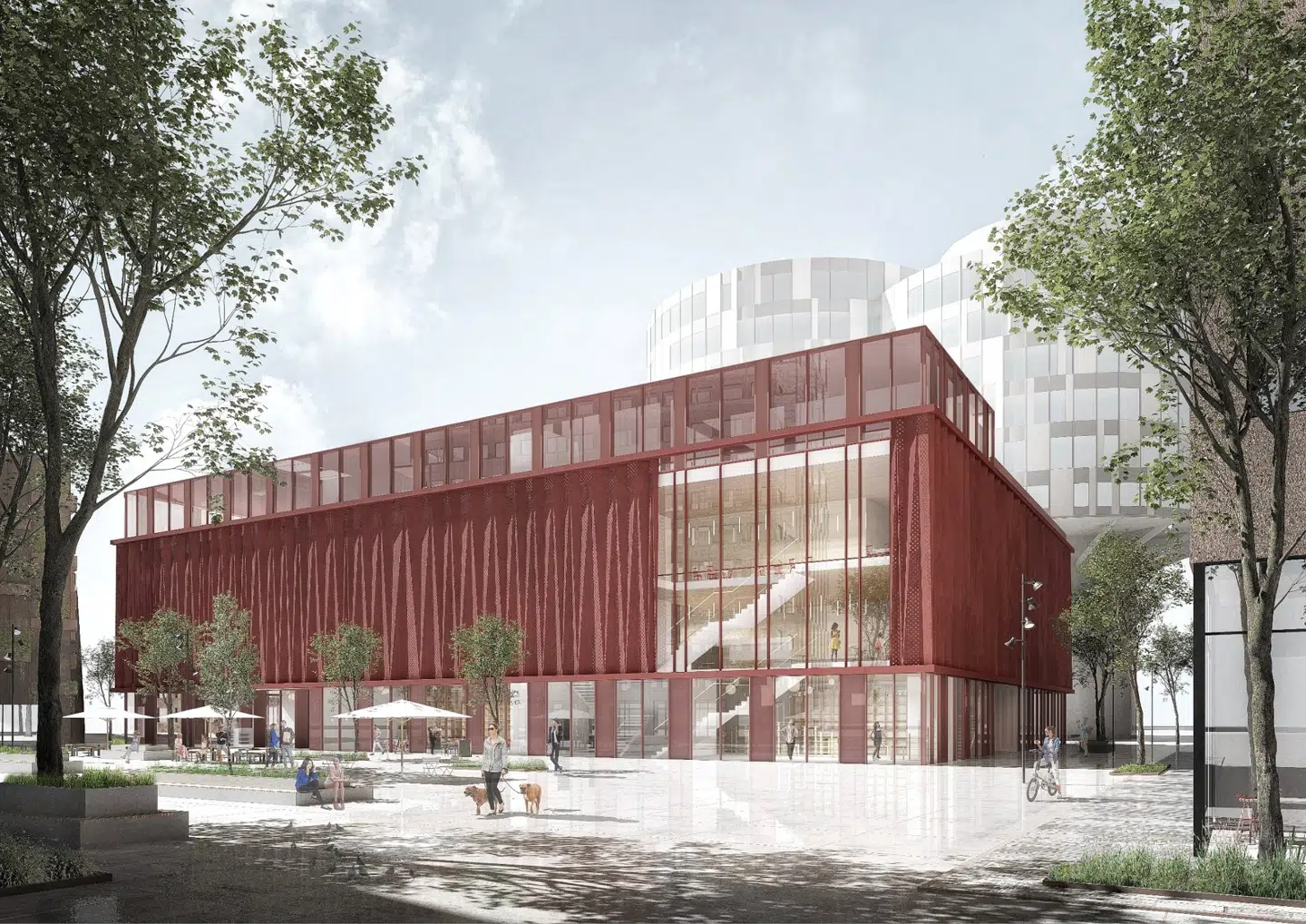 Big Bio i Nordhavn kommer til at bo i en bygning, der står til at få en guldcertificering, blandt andet fordi den er bygget, så den nemt kan bruges til andre formål, hvis Nordhavn en dag ikke længere har brug for en biograf. Rendering: NREP