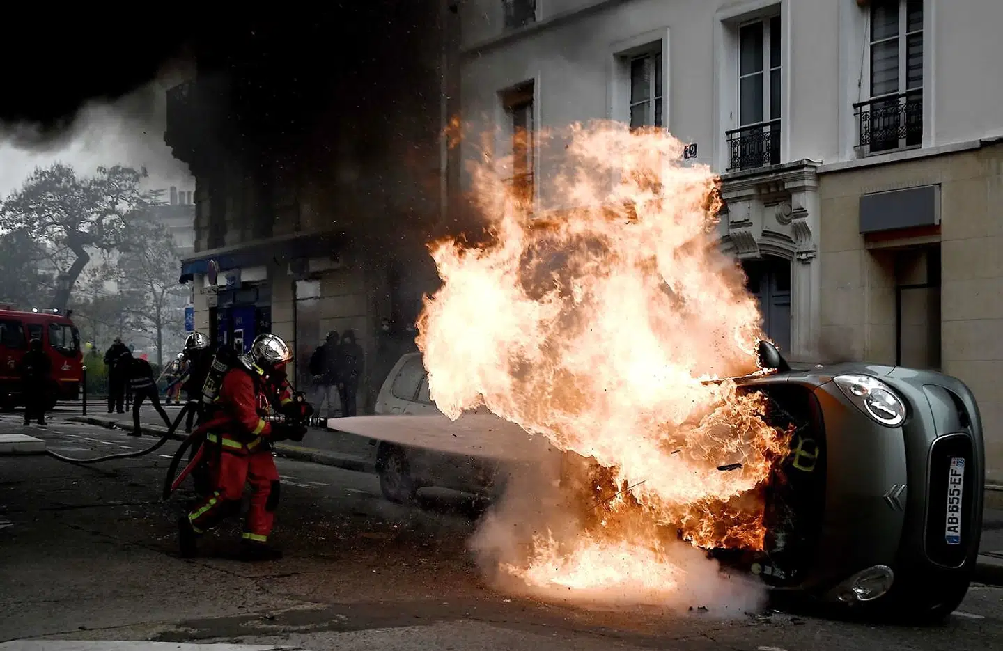 Protestbevægelsen »De Gule Veste« i gaderne i Paris d. 16 november 2019.