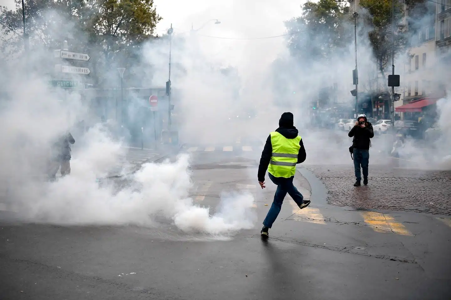 Protestbevægelsen »De Gule Veste« i gaderne i Paris d. 16 november 2019.