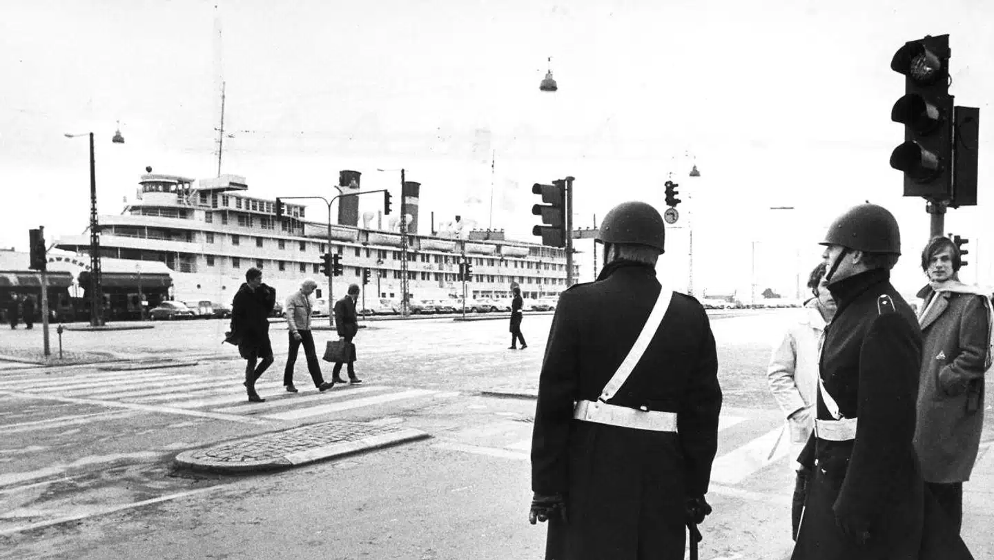 Arkivfoto. Hotelskibet Saint Lawrence lå til kaj ved Kalvebod Brygge i København. Det husede flygtede polske jøder.
