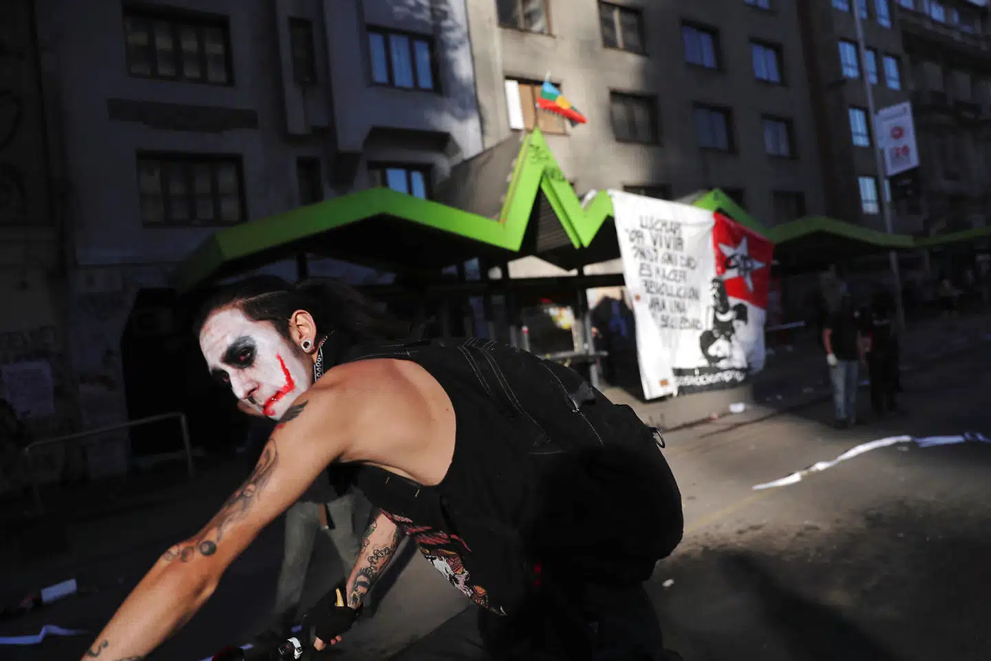 Demonstrant i Chile.