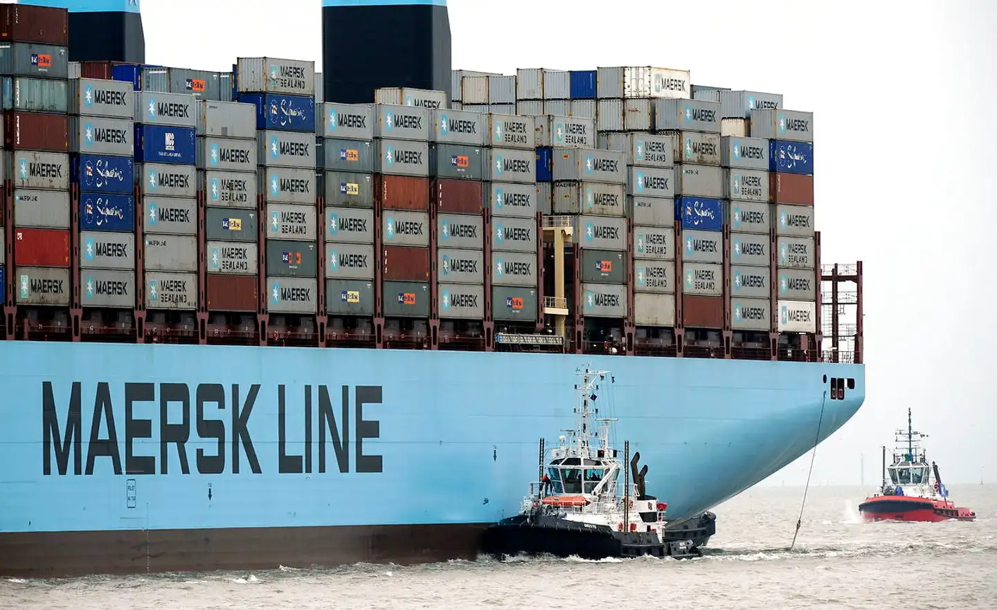 Verdens største containerrederi, A. P. Møller - Mærsk, kommer med regnskab for tredje kvartal på fredag. I første halvår endte bundlinjen med et underskud på 503 mio. dollar mod et overskud på 2,8 mia. dollar i første halvår 2018. Arkivfoto: Ingo Wagner/AFP/Ritzau Scanpix