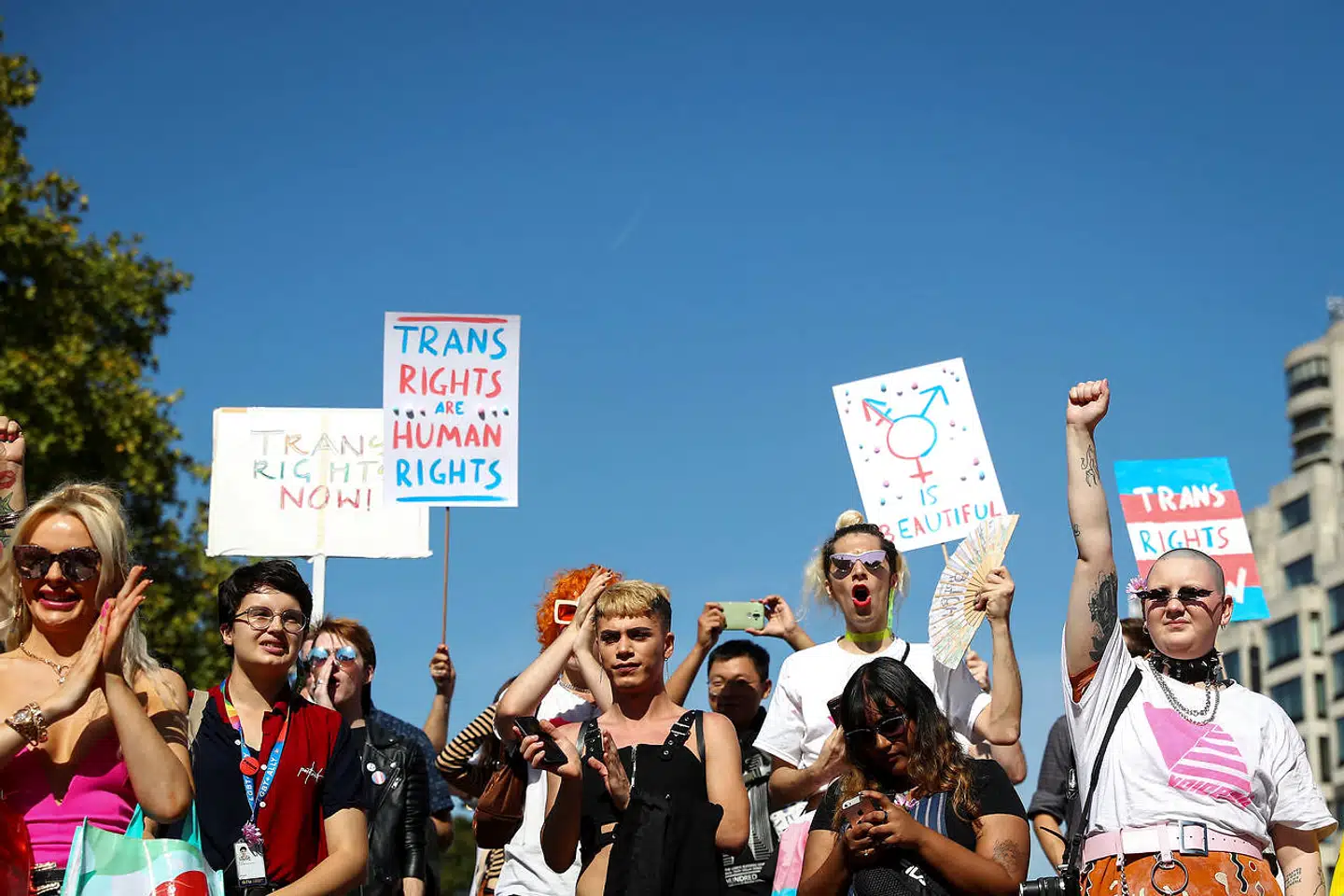 14. september 2019 blev Europas første permanente Trans-pride afholdt i London. Arkivfoto: Simon Dawson/Ritzau Scanpix